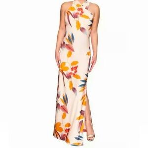 Floral Halter Maxi Dress